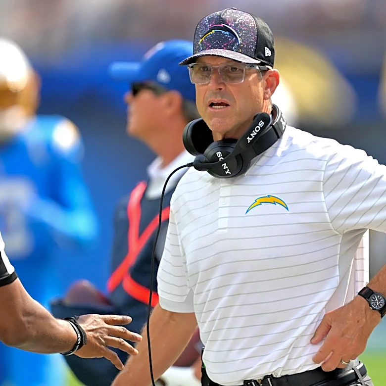 Chargers' Jim Harbaugh reveals encouraging status of offensive line