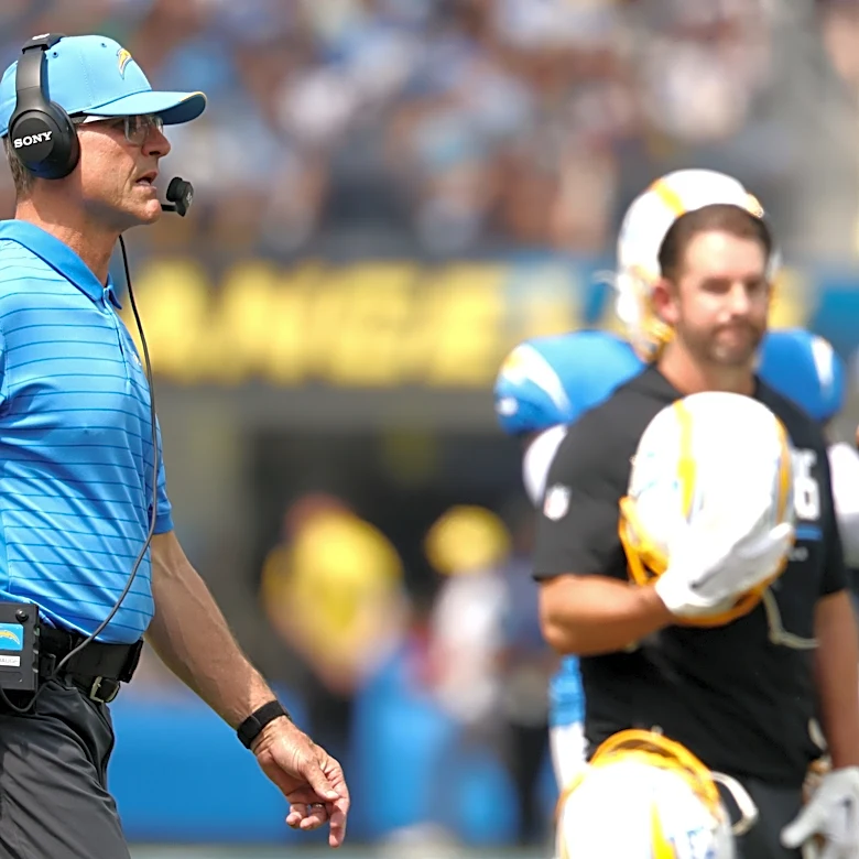 Chargers' Jim Harbaugh reveals plans for left guard in Week 2