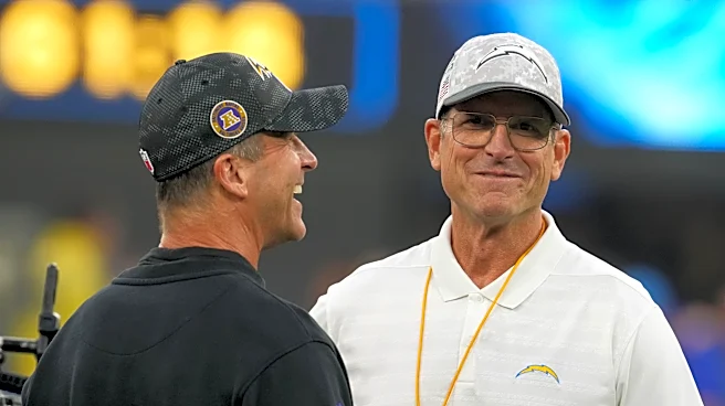 Chargers' Jim Harbaugh played role in Giants' JJ McCarthy trade