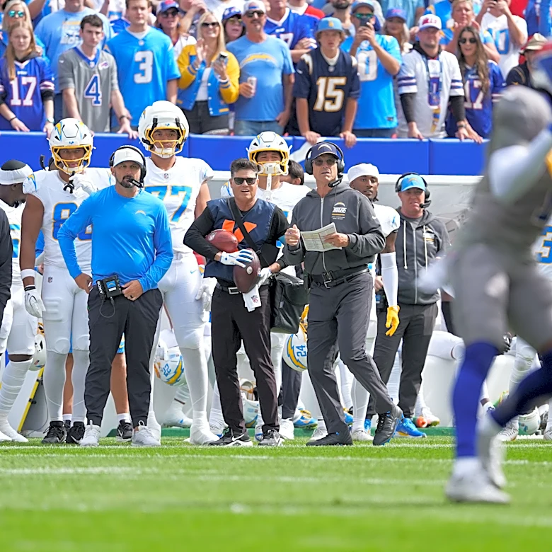 Chargers' Jim Harbaugh believes team is disciplined despite sloppy start
