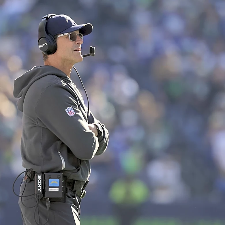 Jim Harbaugh praises Chargers rookies amid potential OL shakeup