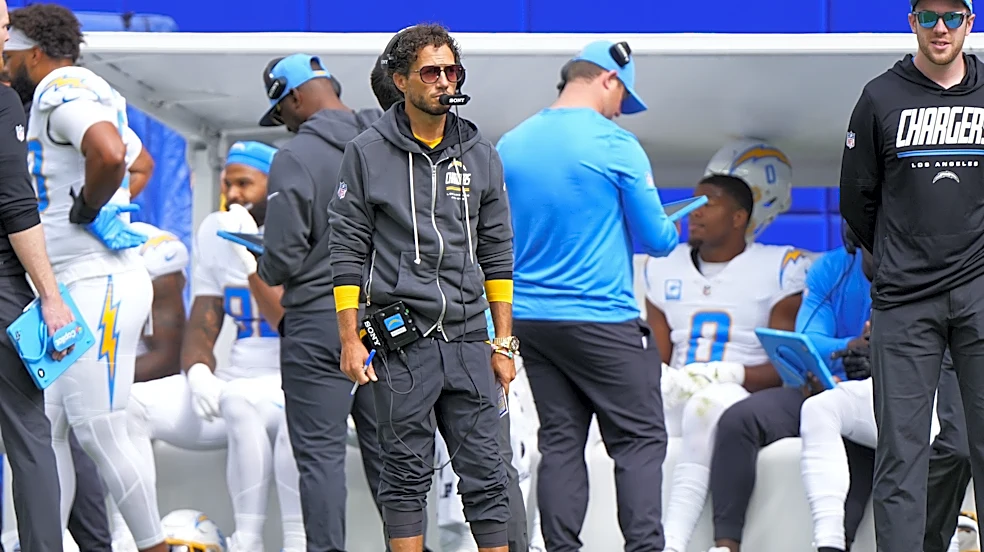 Chargers OC Mike McDaniel addresses whether he's coaching for his job