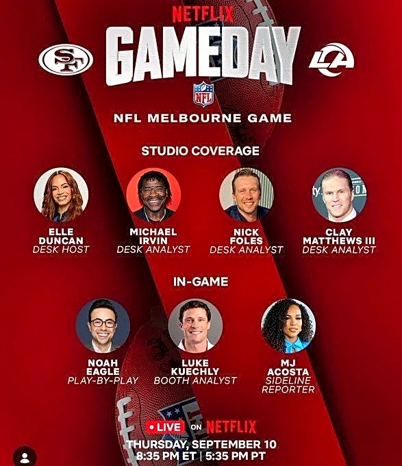 Former Chiefs QB joins Netflix broadcast for NFL Melbourne game