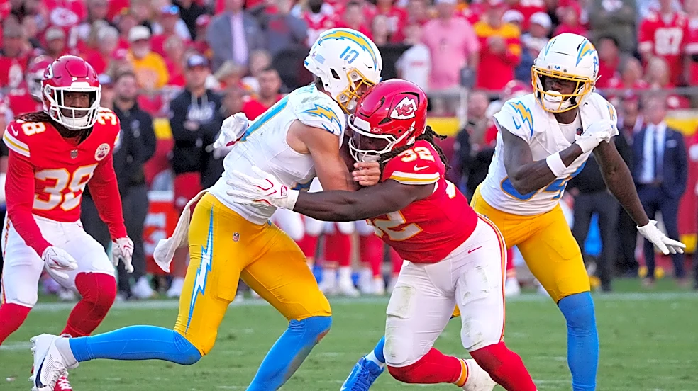 Nick Bolton reacts to securing an all-time Chiefs record vs. Chargers