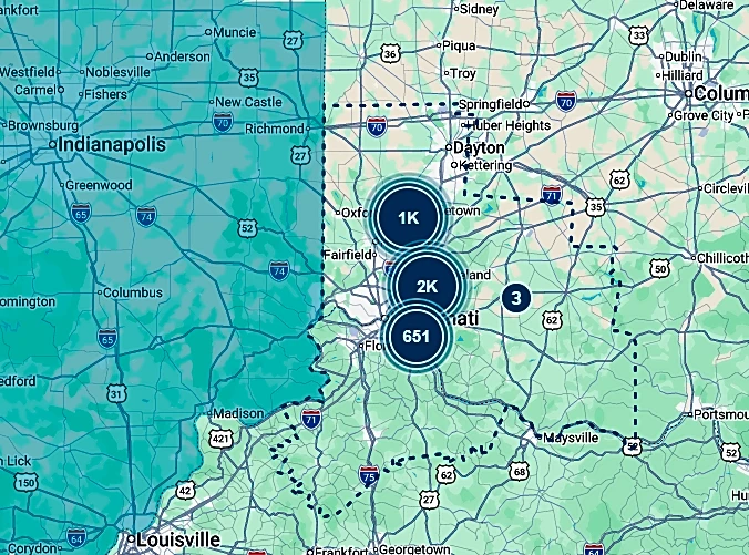 Duke Energy power outage map shows thousands without power after storms