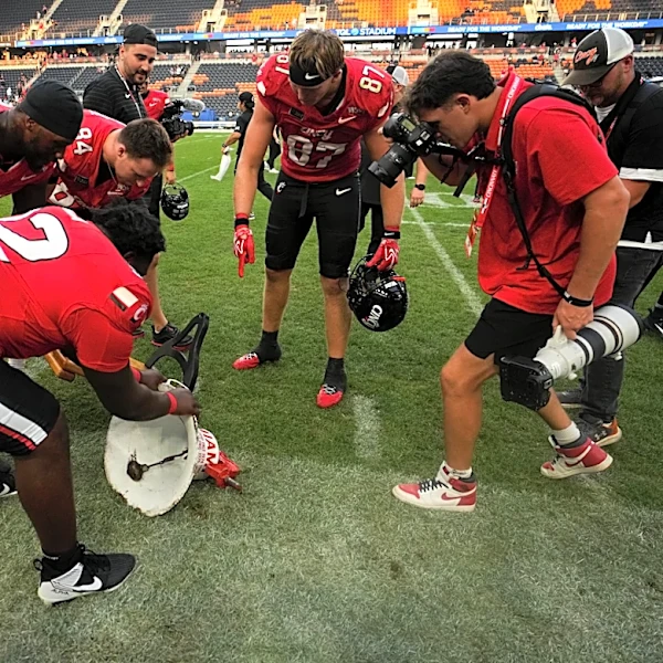 Watch: UC Bearcats drop Victory Bell after win vs RedHawks