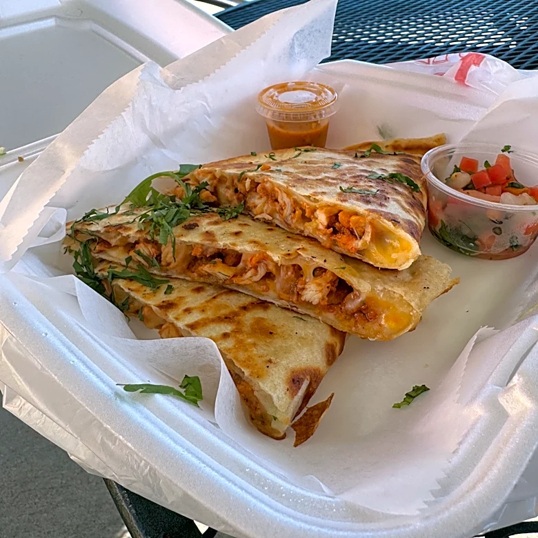 I found an exceptional quesadilla at a food truck in a BP parking lot