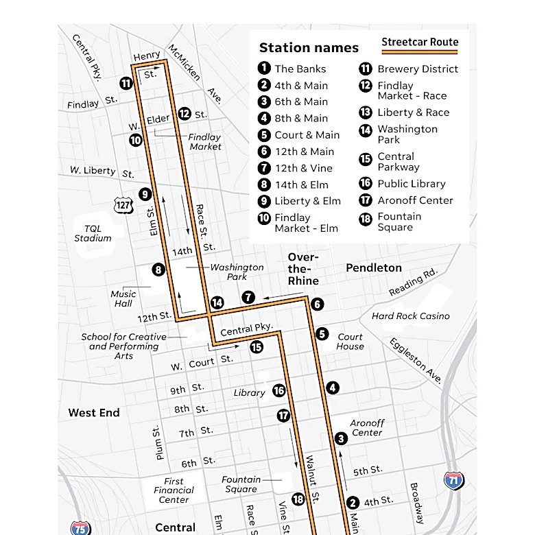 Is Cincinnati's streetcar running during Blink? Hours, route, schedule