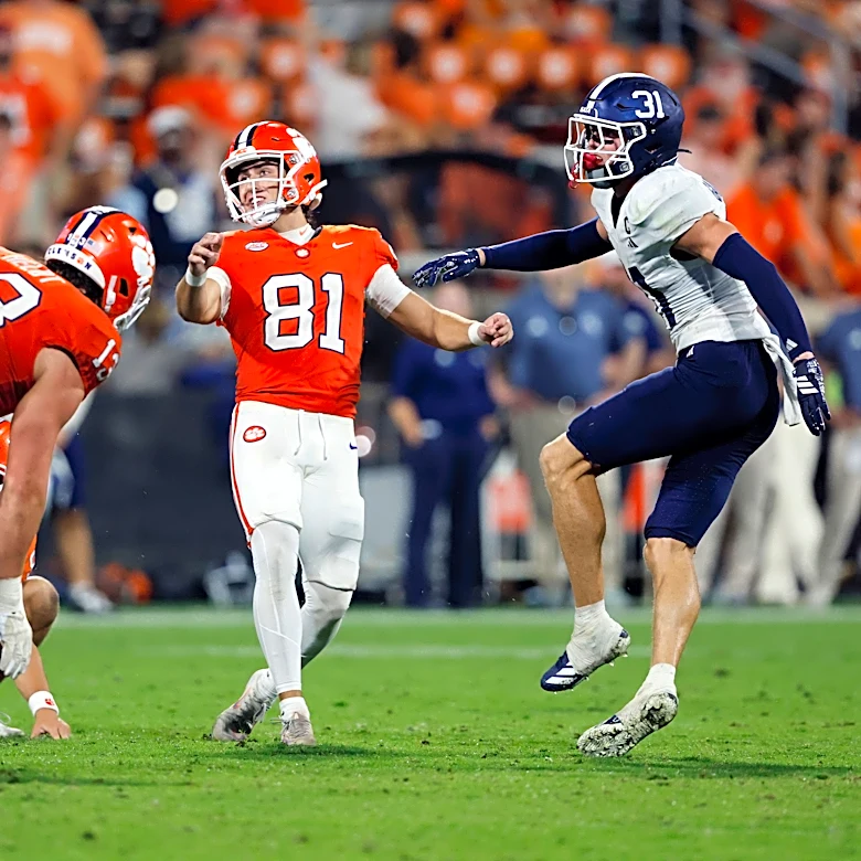 Clemson kicker Nolan Hauser wins weekly ACC honor after clutch night
