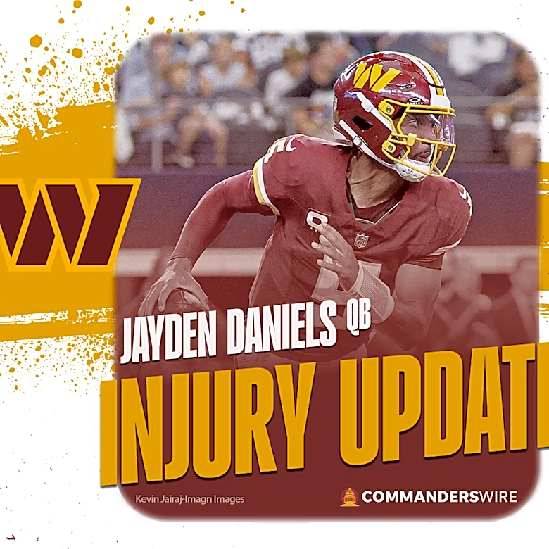 Commanders QB Jayden Daniels exits vs Cowboys with left elbow injury