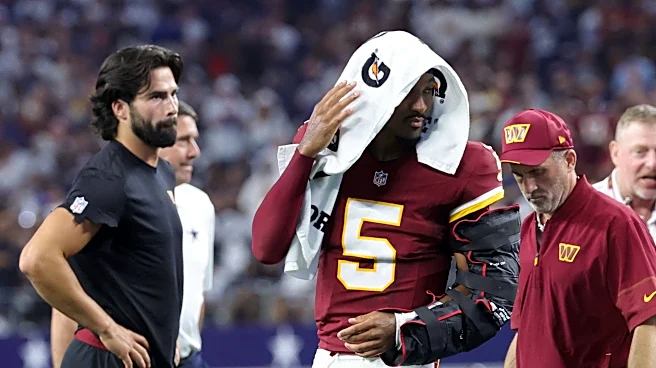 Commanders' fans, others react to Jayden Daniels' injury vs. Cowboys