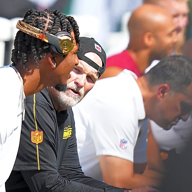 Dan Quinn's short and sweet response on Jayden Daniels' chances of playing in London