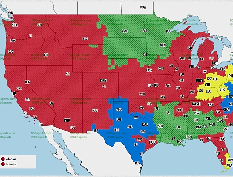 NFL Week 5 television maps: Washington Commanders vs. New York Giants