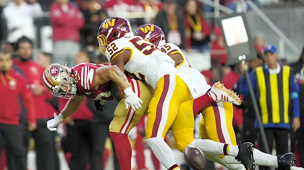 Who were the highest and lowest-graded players in Commanders' loss?