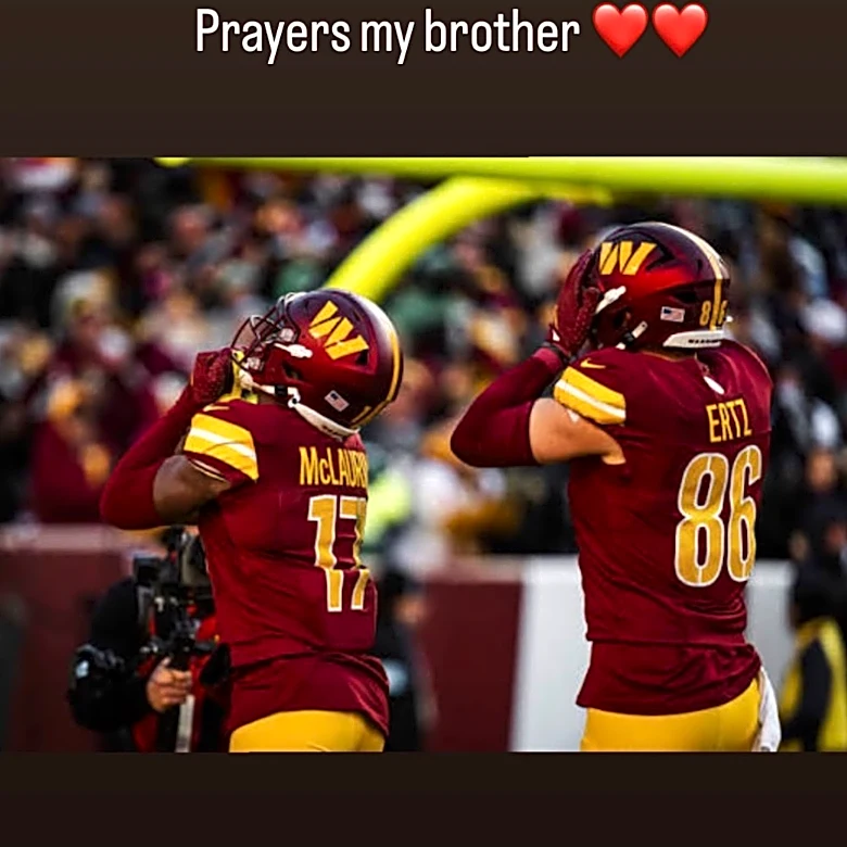 Zach Ertz shares message for Commanders WR Terry McLaurin