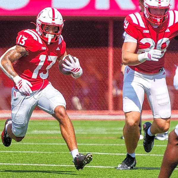 Nebraska running back Mehki Nelson discusses explosive touchdown catch