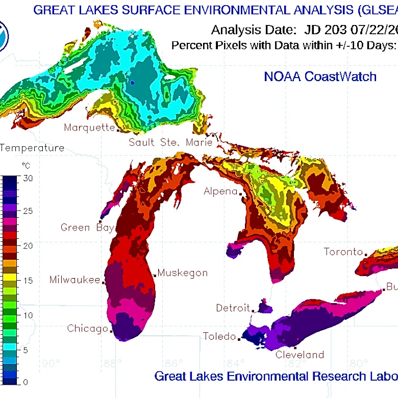 See the latest Michigan lake water temperatures here