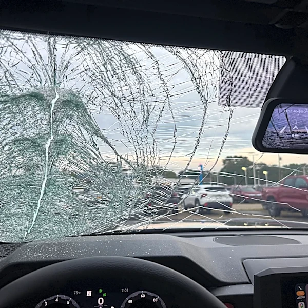 Canton man recounts terrifying moment debris hit windshield on I-275