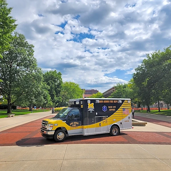 Ann Arbor Fire Department has snazzy new ride: Maize and blue ambulance