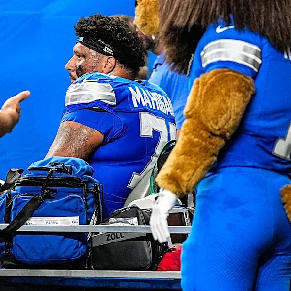 Lions OG Christian Mahogany not 'out of the woods' with hip injury