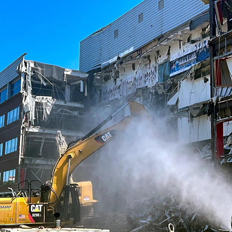 Detroit Lions organization demolishing empty building near Ford Field