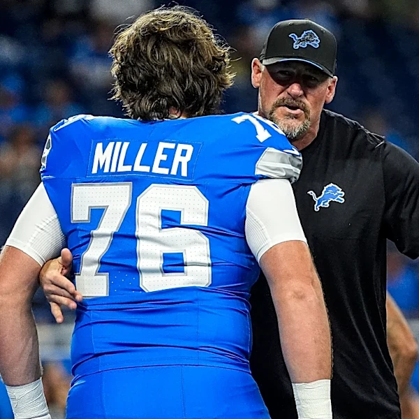 Rookie Blake Miller among 3 OL starters on Lions' injury report