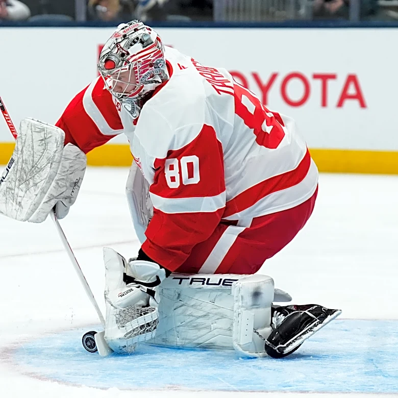 Red Wings backup goalies star in exhibition opener vs Blue Jackets