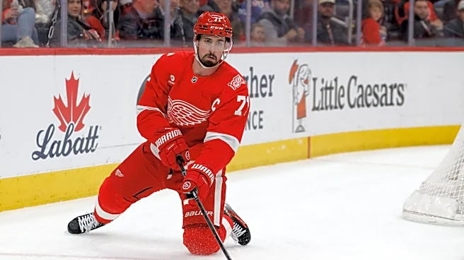 Dylan Larkin joins Red Wings practice for first time since trade request