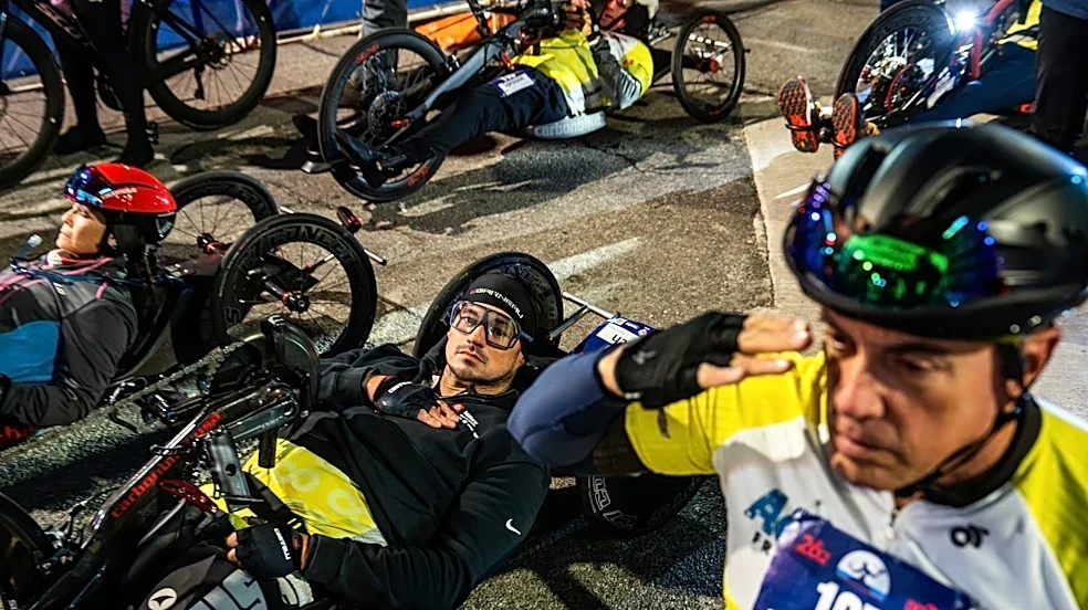 Zach Stinson returns to Free Press Marathon to win adaptive athletes division