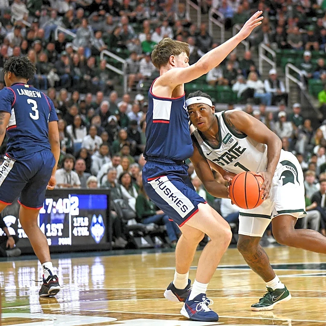 Jeremy Fears Jr. returns to UConn vs MSU exhibition after injury scare