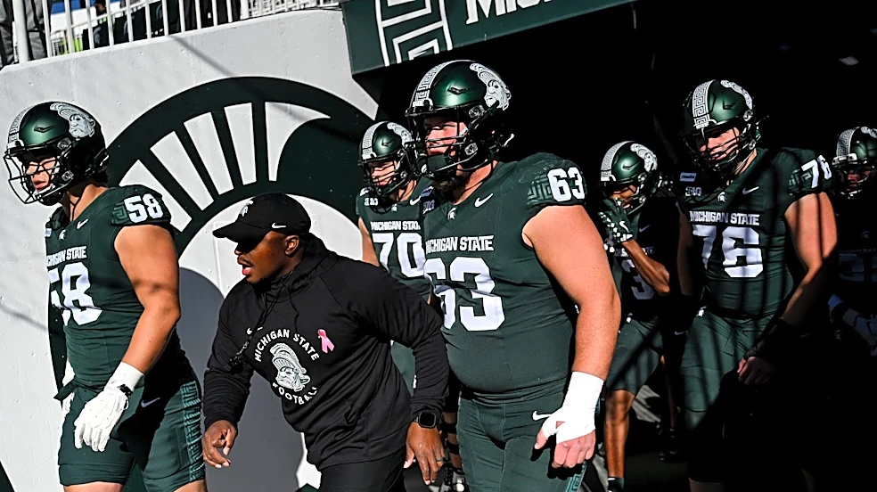 Michigan State football offensive line has shown promise even in defeat