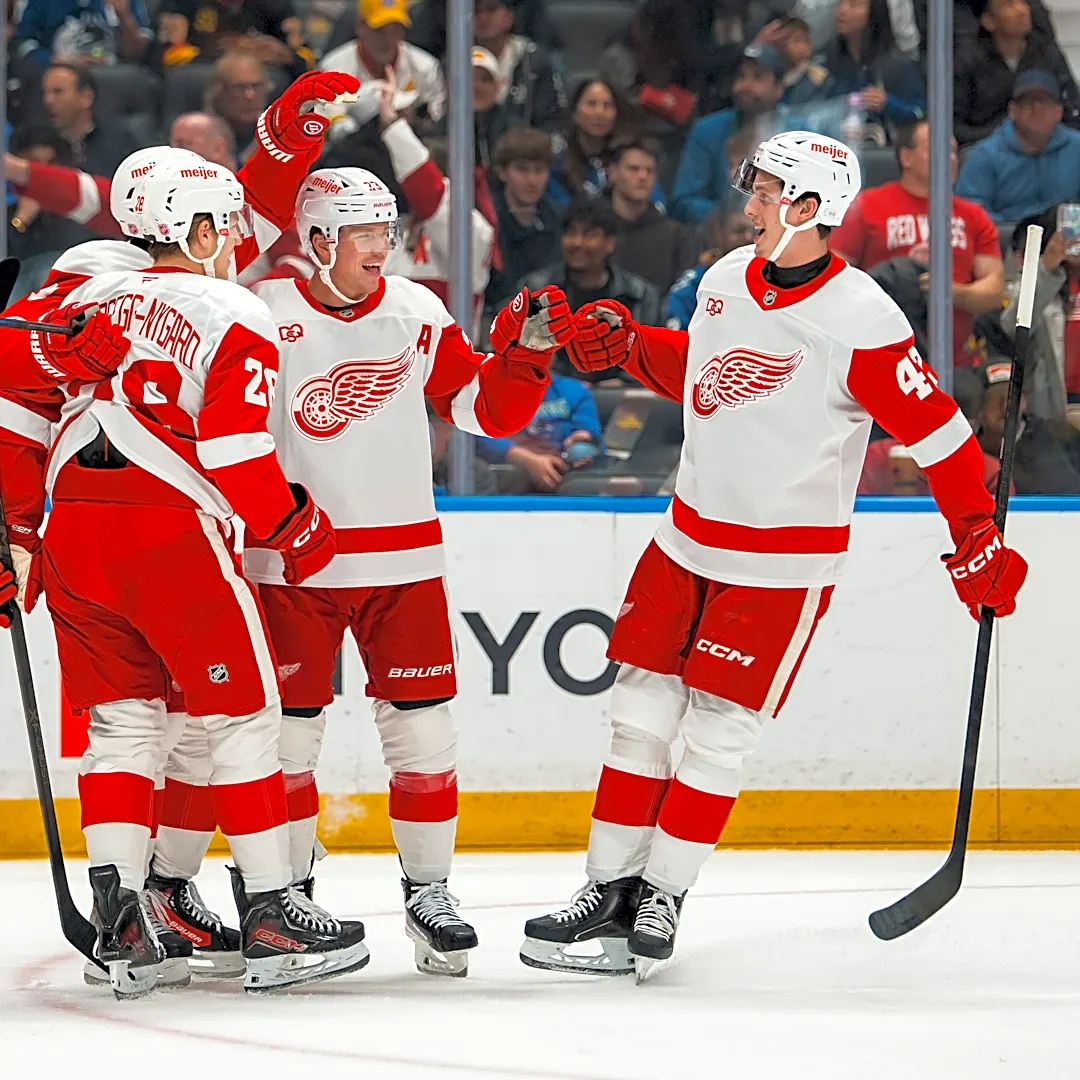 Detroit Red Wings crush Canucks as Lucas Raymond nets 3 points