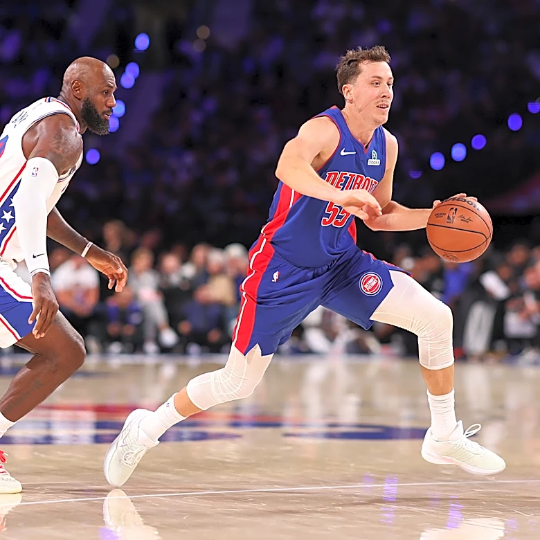 Banged-up Pistons look real good again in wire-to-wire win vs 76ers