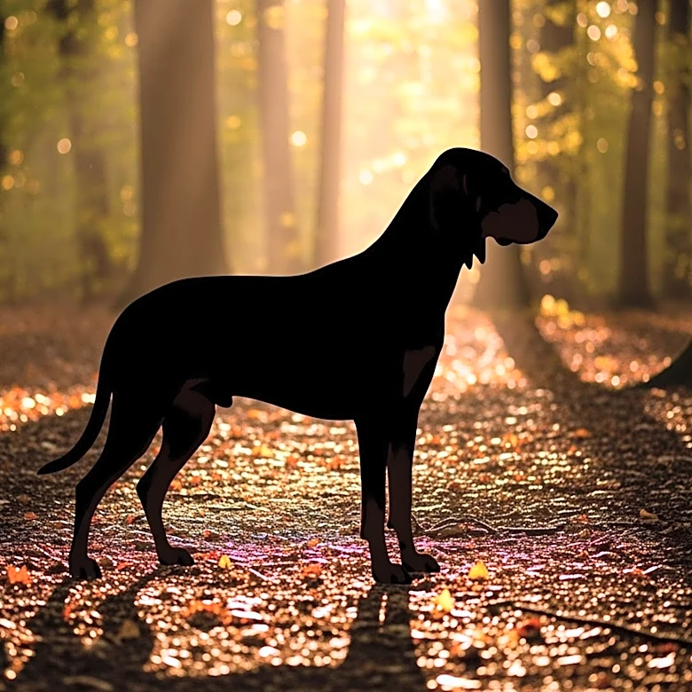 Large Droopy Ears Help Black and Tan Coonhounds Sniff Trails