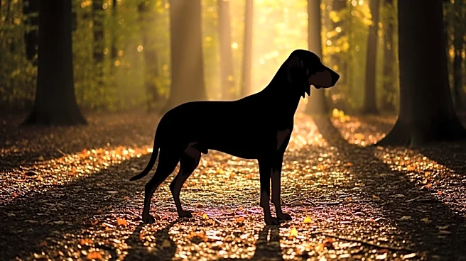 Large Droopy Ears Help Black and Tan Coonhounds Sniff Trails