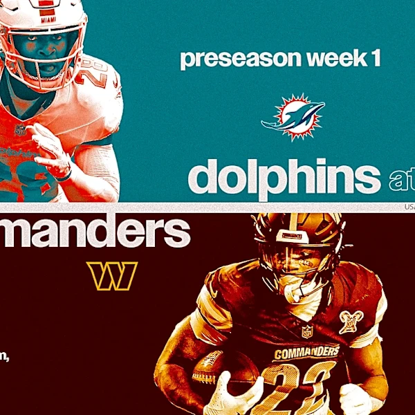 What TV channel is Dolphins vs. Commanders on today? Time, TV schedule
