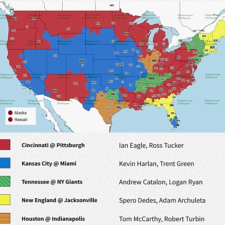 Will Dolphins-Chiefs be on in my area? Week 3 broadcast map, TV channel