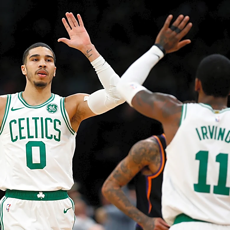 Jayson Tatum, Kyrie Irving offer wisdom to Duke players after scrimmages