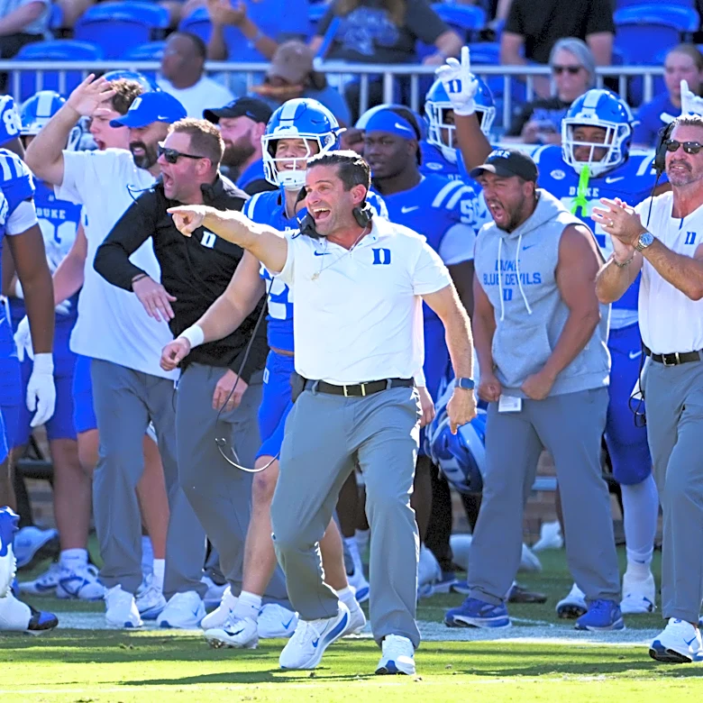 When was the last time Duke football ranked in the top-25?
