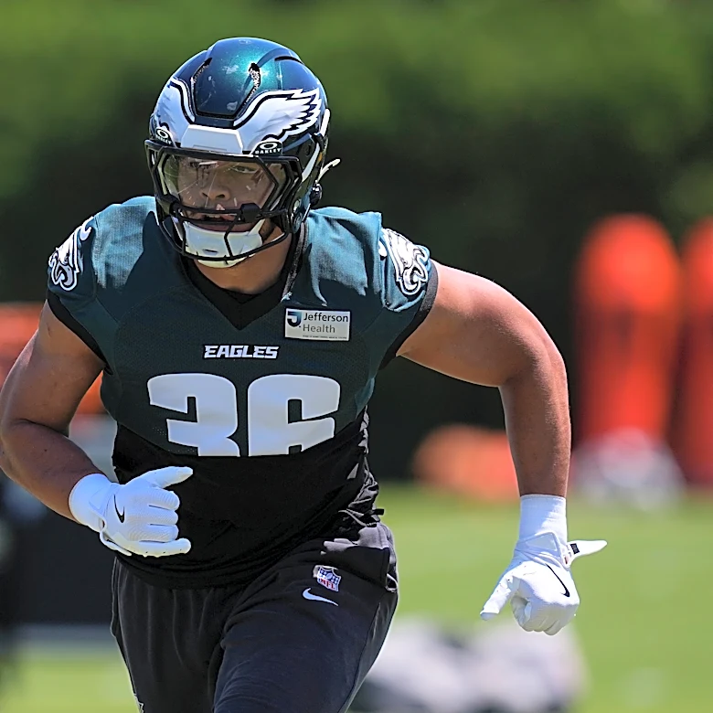 Cameron Latu, Carson Steele battle for Eagles roster spot