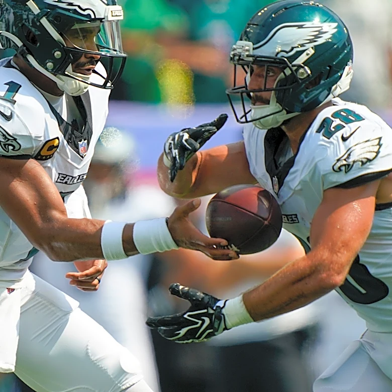 Sean Mannion credits Will Shipley's block on the Eagles' winning score