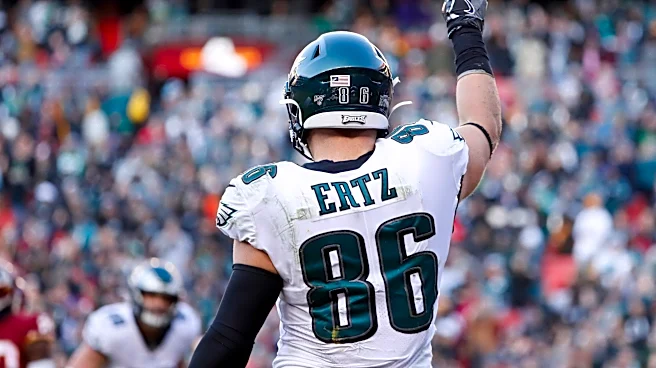 Zach Ertz shares a tearful moment with family before Eagles-Bears kickoff