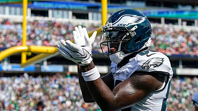 Darius Cooper mosses Quentin Lake for Eagles touchdown against Rams