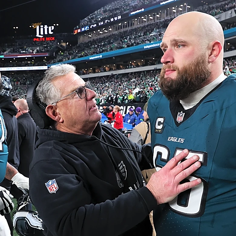 Jeff Stoutland shares a heartfelt message to Lane Johnson