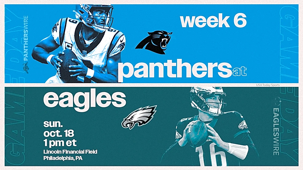 Eagles vs. Panthers live updates: Start time, TV channel for NFL Week 6 game