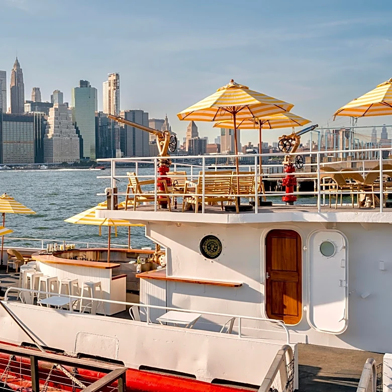 A Former FDNY Fireboat Debuts as a Floating Bar in New York Harbor