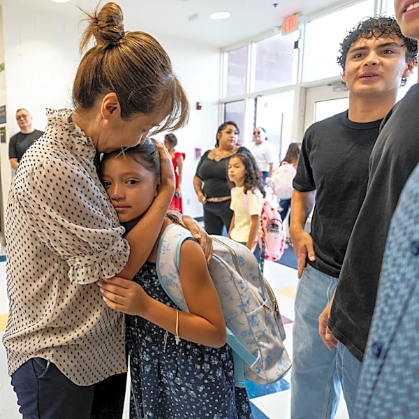 El Paso ISD students head back to class with hugs, tears and hope