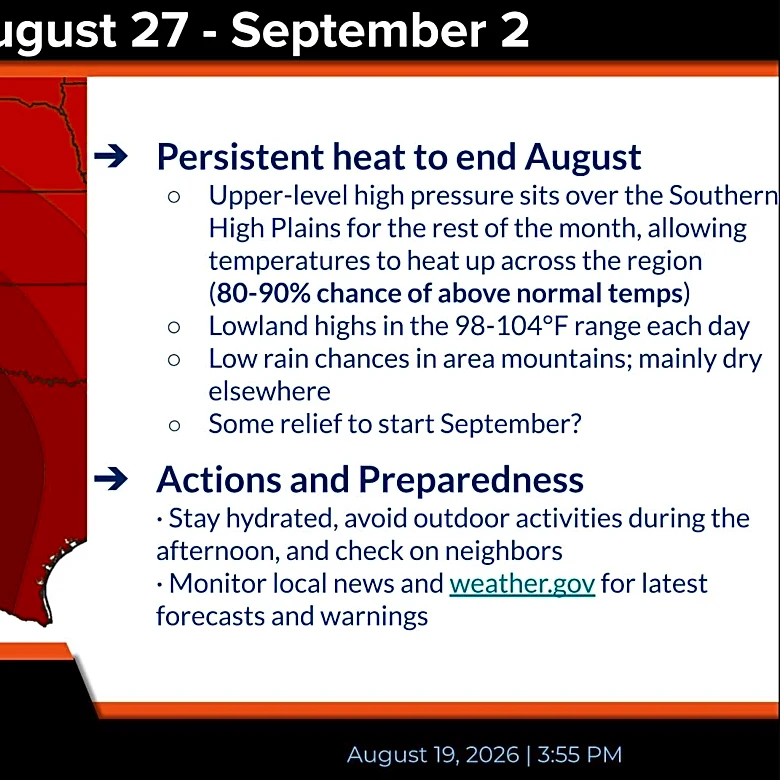 When will El Paso cool down? What National Weather Service says