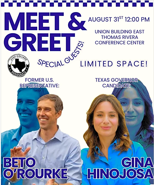 Beto O'Rourke joins Gina Hinojosa at UTEP in push for Texas blue wave