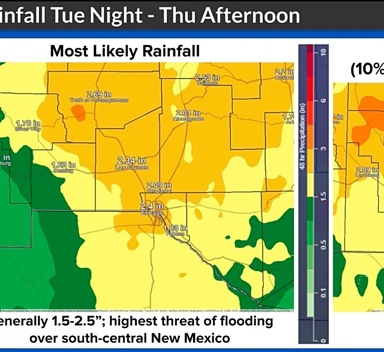 Flood watch issued as El Paso could see up to 2 to 4 inches of rain
